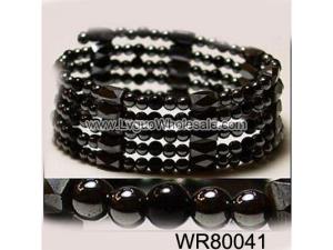 36inch Obsidian,Hematite ,Magnetic Wrap Bracelet Necklace All in One Set